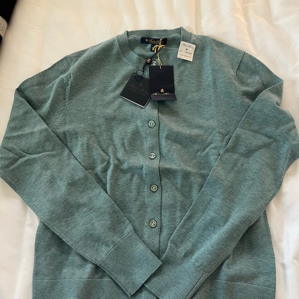 Brooks Brothers Teal Cardigan Sweater